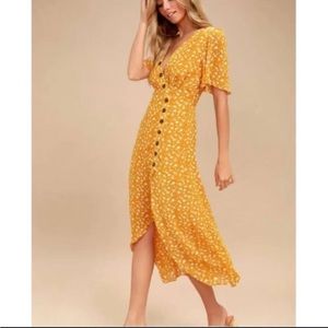 Lulu’s After Bloom Delight Floral Button Midi Dress